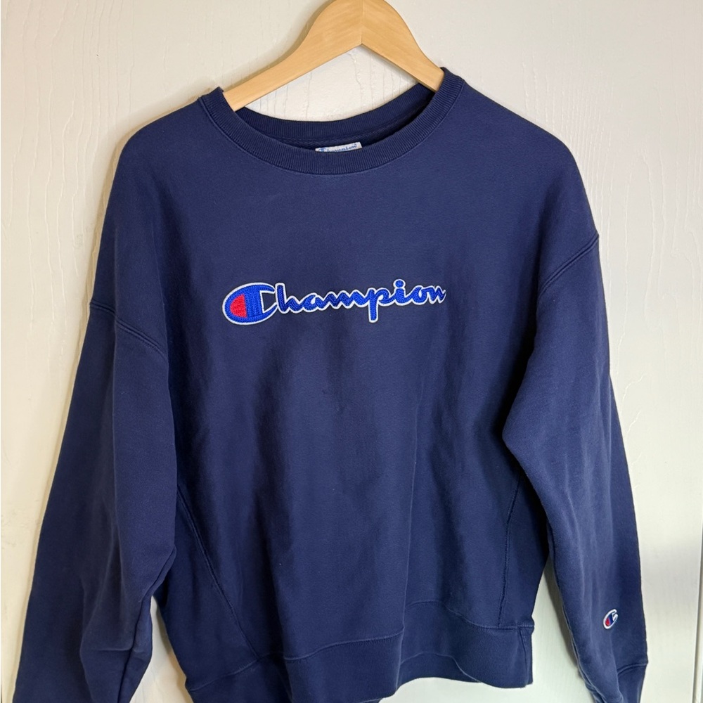 Champion Men's Classic Navy Crewneck Sweater